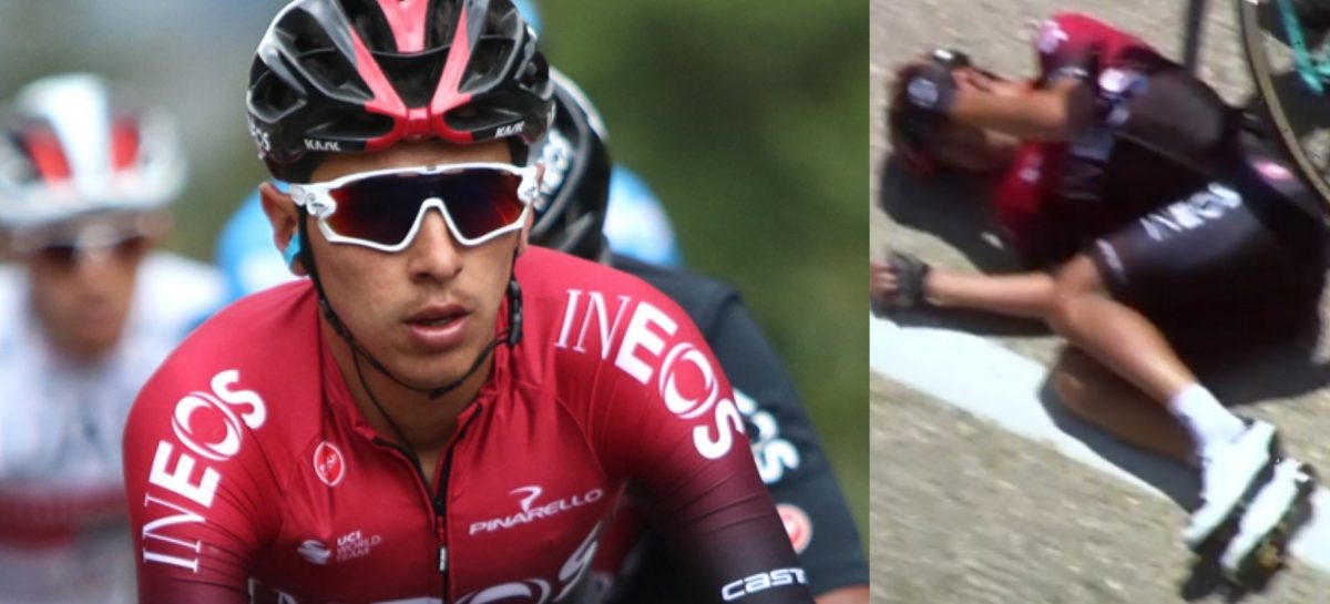 Sebastián Henao sufrió una fuerte caída y tuvo que abandonar la Vuelta a Burgos