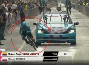 Miguel Ángel López fue retirado en ambulancia tras fuerte caída en el Giro de Italia