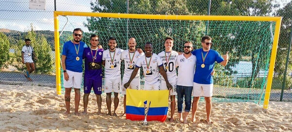 Primer título para cinco colombianos en el fútbol playa de Portugal