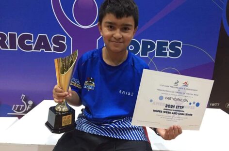 El rionegrero Emanuel Otálvaro ganó un nuevo título panamericano de tenis de mesa en Ecuador