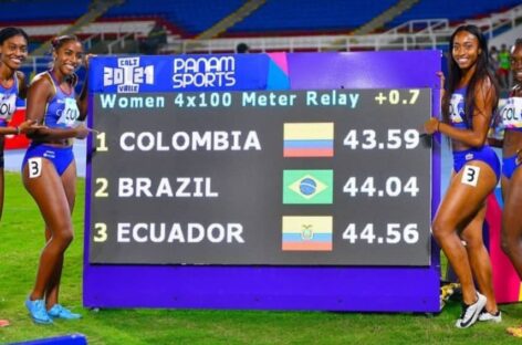 ¡Récord Sudamericano! Colombia ganó el oro en los relevos 4X100 de los Panamericanos Junior