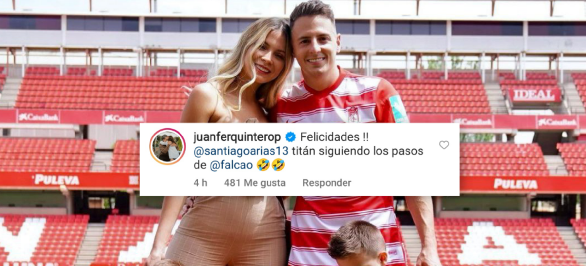 Con un particular mensaje, Juanfer Quintero felicitó a Santiago Arias por el anuncio de su tercer hijo