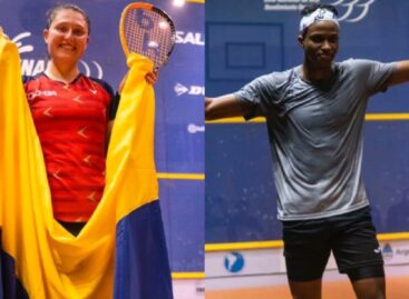 Laura Tovar y Ronald Palomino, campeones sudamericanos de squash en Argentina